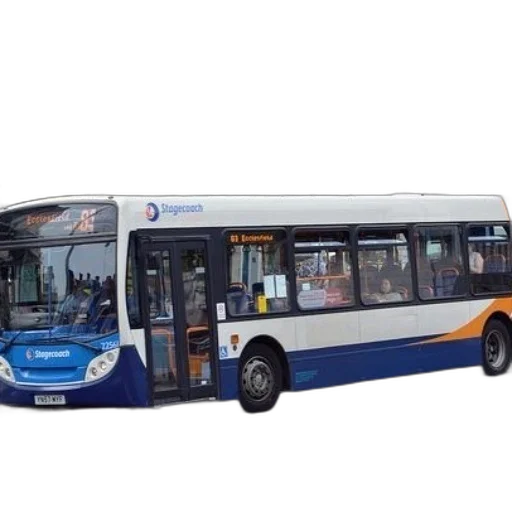 3d render, photorealistic, stagecoach, bus transparent PNG cut-out