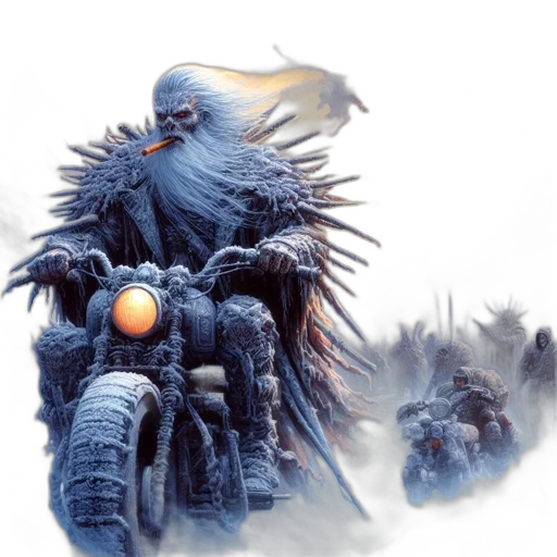creature, robot, crown, hair transparent PNG cut-out