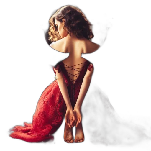 dress, jewelry, concept art, 3d render transparent PNG cut-out