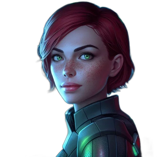 robot, face, staff, jacket transparent PNG cut-out