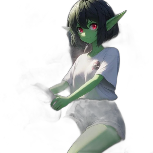 staff, creature, mask, dress transparent PNG cut-out
