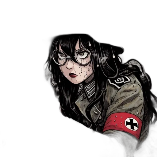 jacket, face, comic book art, concept art transparent PNG cut-out