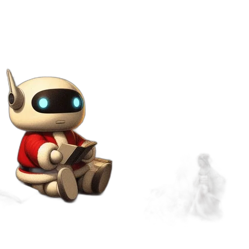 robot, staff, weapon, creature transparent PNG cut-out