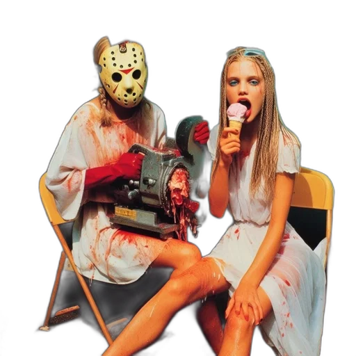 mask, concept art, two, women transparent PNG cut-out