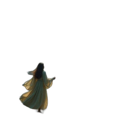 dress, creature, hair, robot transparent PNG cut-out