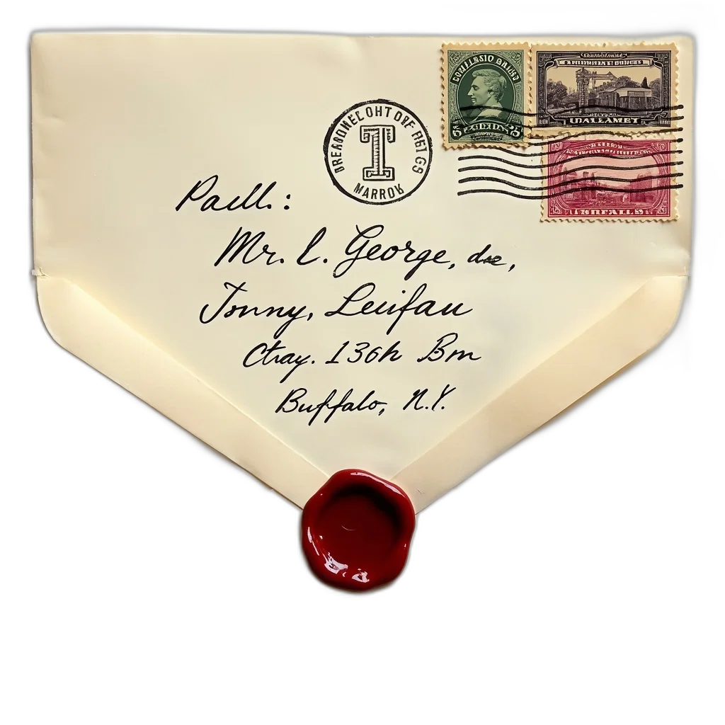 vintage, letter, wax, seal transparent PNG cut-out