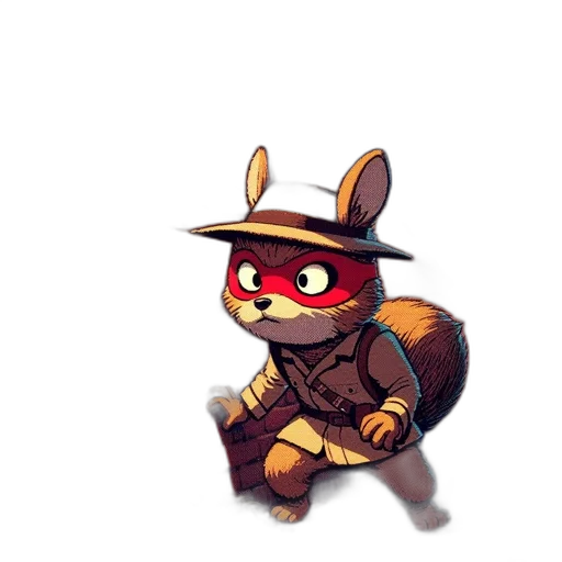 animal, staff, hat, creature transparent PNG cut-out