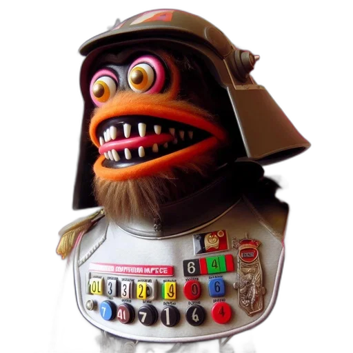 robot, staff, mask, creature transparent PNG cut-out