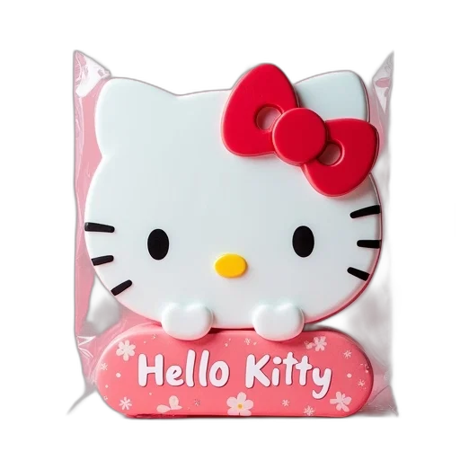 3d render, hello, kitty, cutting transparent PNG cut-out