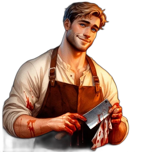 staff, food, pixel art, photorealistic transparent PNG cut-out
