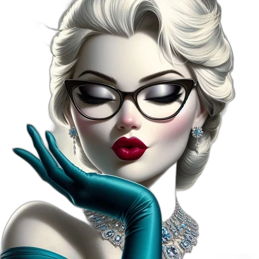 jewelry, cartoon, comic book art, photorealistic transparent PNG cut-out