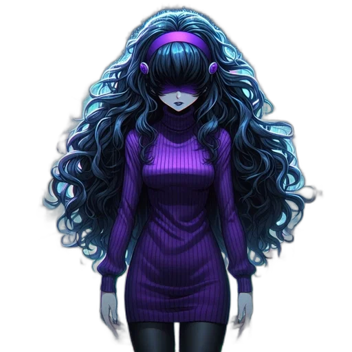 hair, dress, mask, jacket transparent PNG cut-out
