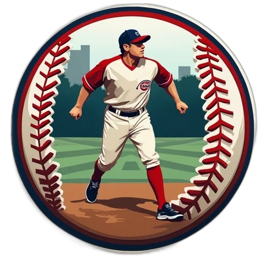 concept art, pixel art, baseball, logo transparent PNG cut-out