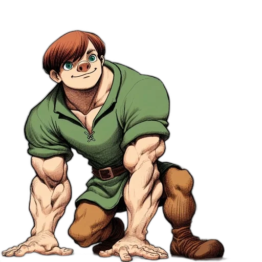 weapon, staff, animal, comic book art transparent PNG cut-out