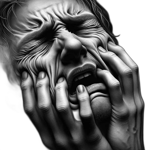 face, mask, creature, photorealistic transparent PNG cut-out