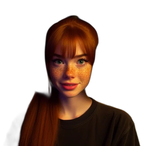 face, hair, staff, robot transparent PNG cut-out