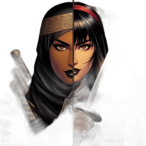 comic book art, concept art, fantasy art, photorealistic transparent PNG cut-out