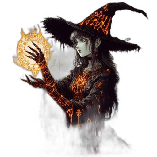 staff, mask, dragon, fantasy art transparent PNG cut-out