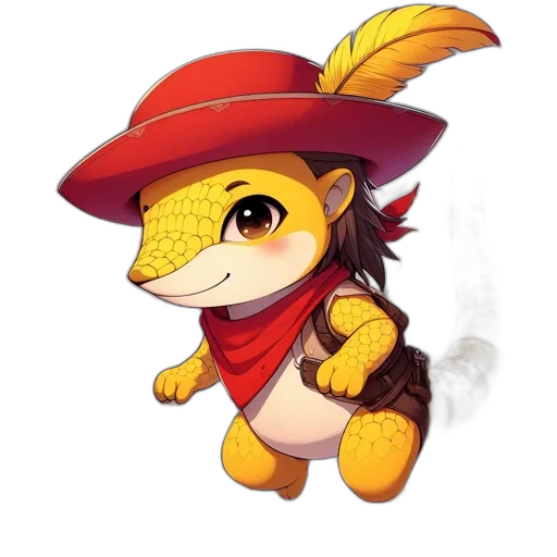 dragon, hat, staff, fantasy art transparent PNG cut-out