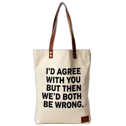 beige, canvas, tote, bag transparent PNG cut-out