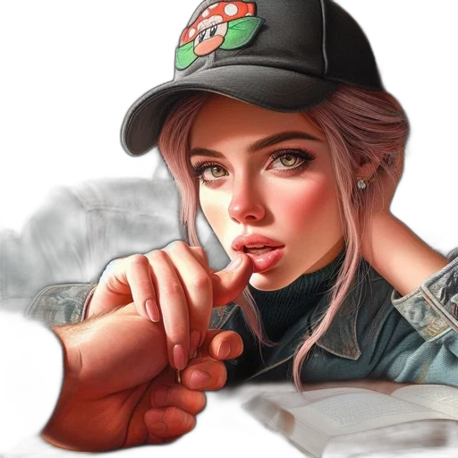 jacket, hat, face, weapon transparent PNG cut-out