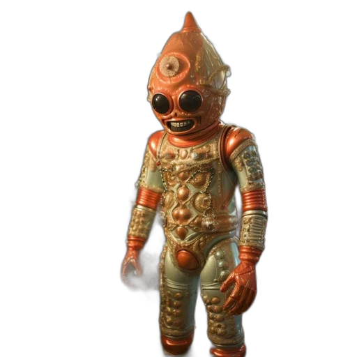 mask, creature, robot, staff transparent PNG cut-out