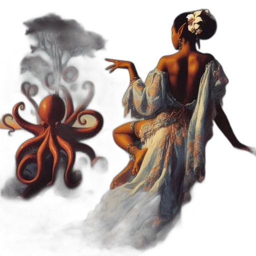 creature, dress, concept art, fantasy art transparent PNG cut-out