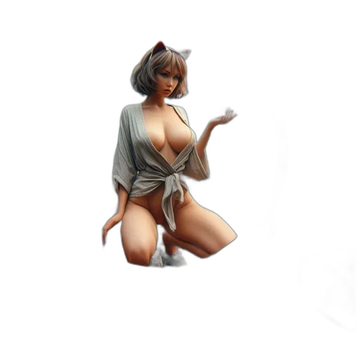 dress, staff, concept art, fantasy art transparent PNG cut-out