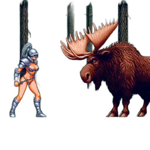 animal, creature, concept art, pixel art transparent PNG cut-out