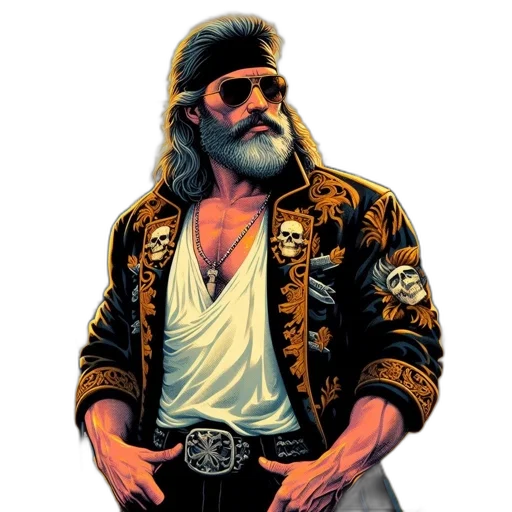 jacket, comic book art, pixel art, concept art transparent PNG cut-out