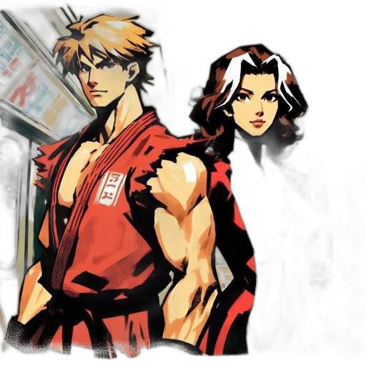 comic book art, concept art, pixel art, anime transparent PNG cut-out