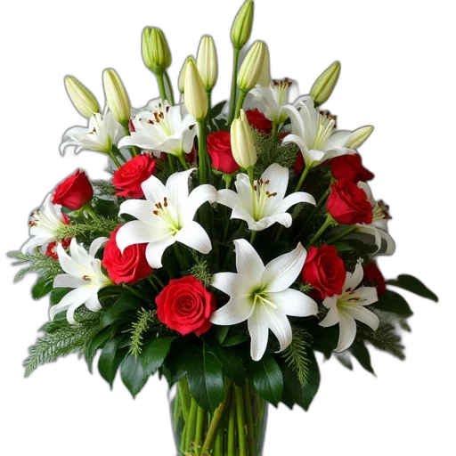 flower, crown, photorealistic, white transparent PNG cut-out