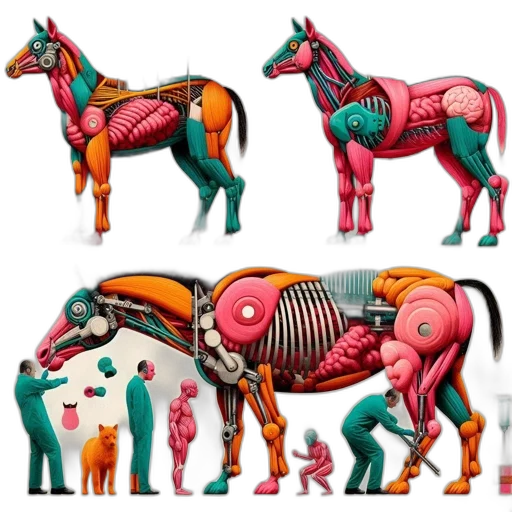 animal, creature, concept art, 3d render transparent PNG cut-out