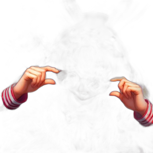 face, mask, hair, staff transparent PNG cut-out