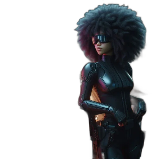 jacket, weapon, hair, concept art transparent PNG cut-out