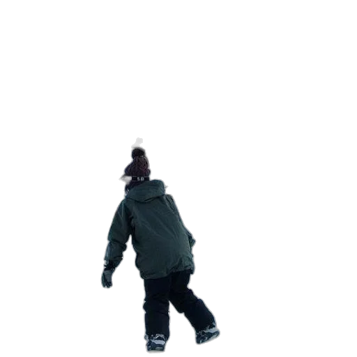 jacket, staff, hat, creature transparent PNG cut-out