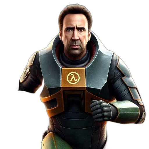 face, robot, jacket, weapon transparent PNG cut-out