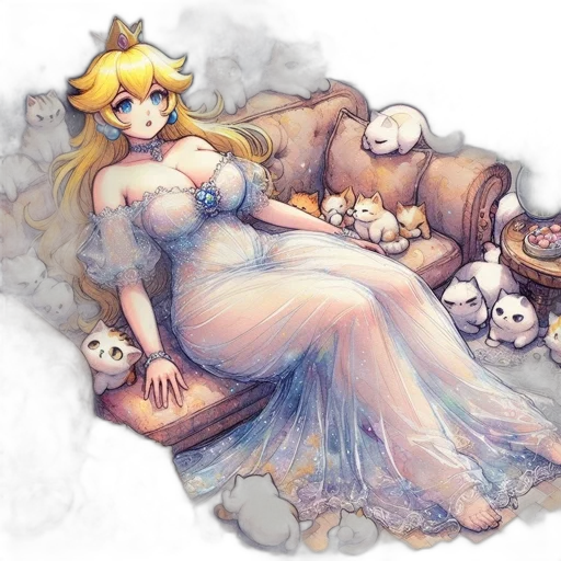 crown, dress, fantasy art, concept art transparent PNG cut-out