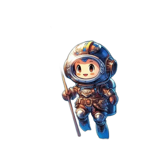 robot, staff, creature, concept art transparent PNG cut-out