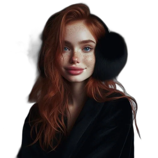 jacket, face, mask, hair transparent PNG cut-out