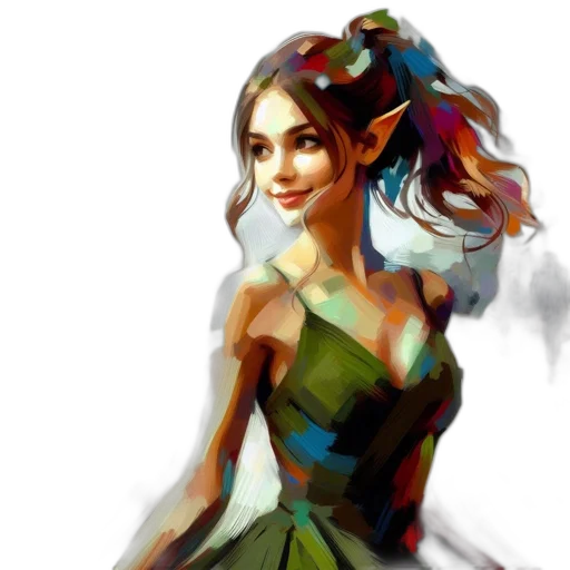 dress, dragon, face, fantasy art transparent PNG cut-out