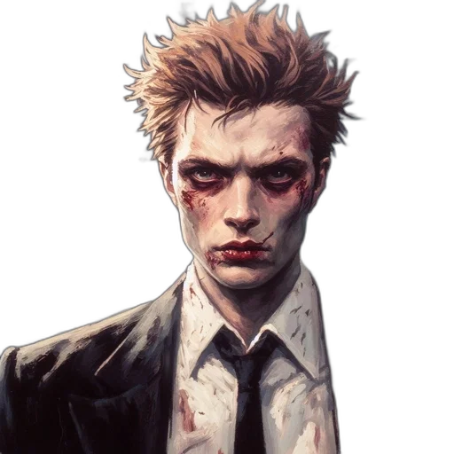 face, comic book art, concept art, photorealistic transparent PNG cut-out