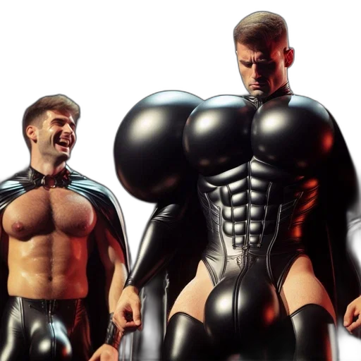 comic book art, concept art, 3d render, two transparent PNG cut-out