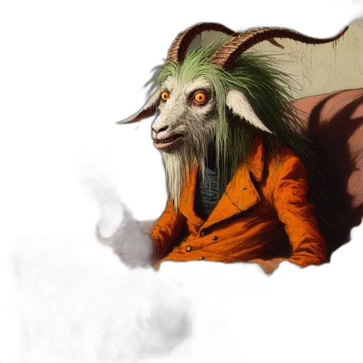dragon, creature, mask, staff transparent PNG cut-out