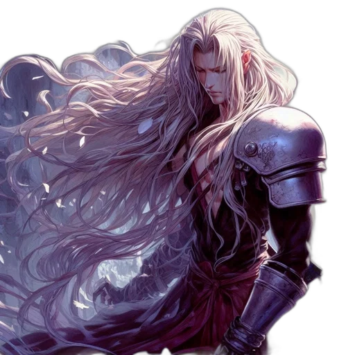 hair, sword, fantasy art, concept art transparent PNG cut-out