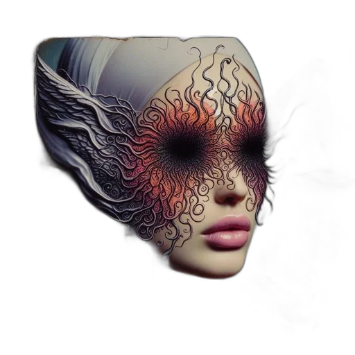 mask, face, creature, hair transparent PNG cut-out