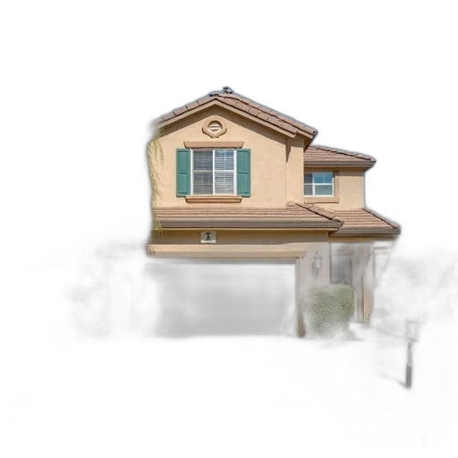 building, furniture, umbrella, 3d render transparent PNG cut-out
