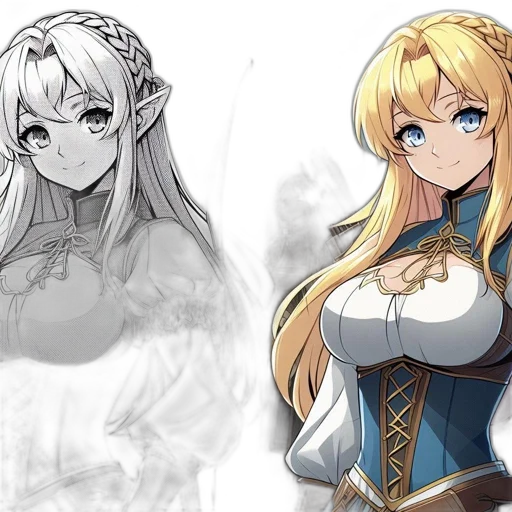 fantasy art, concept art, anime, pixel art transparent PNG cut-out