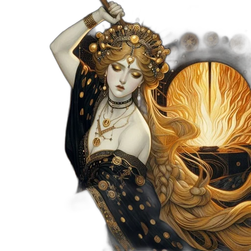 dress, fantasy art, concept art, comic book art transparent PNG cut-out