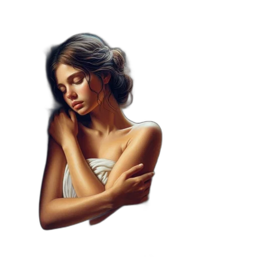dress, jewelry, face, hair transparent PNG cut-out